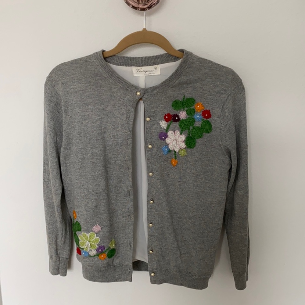 Embroidered cardigan